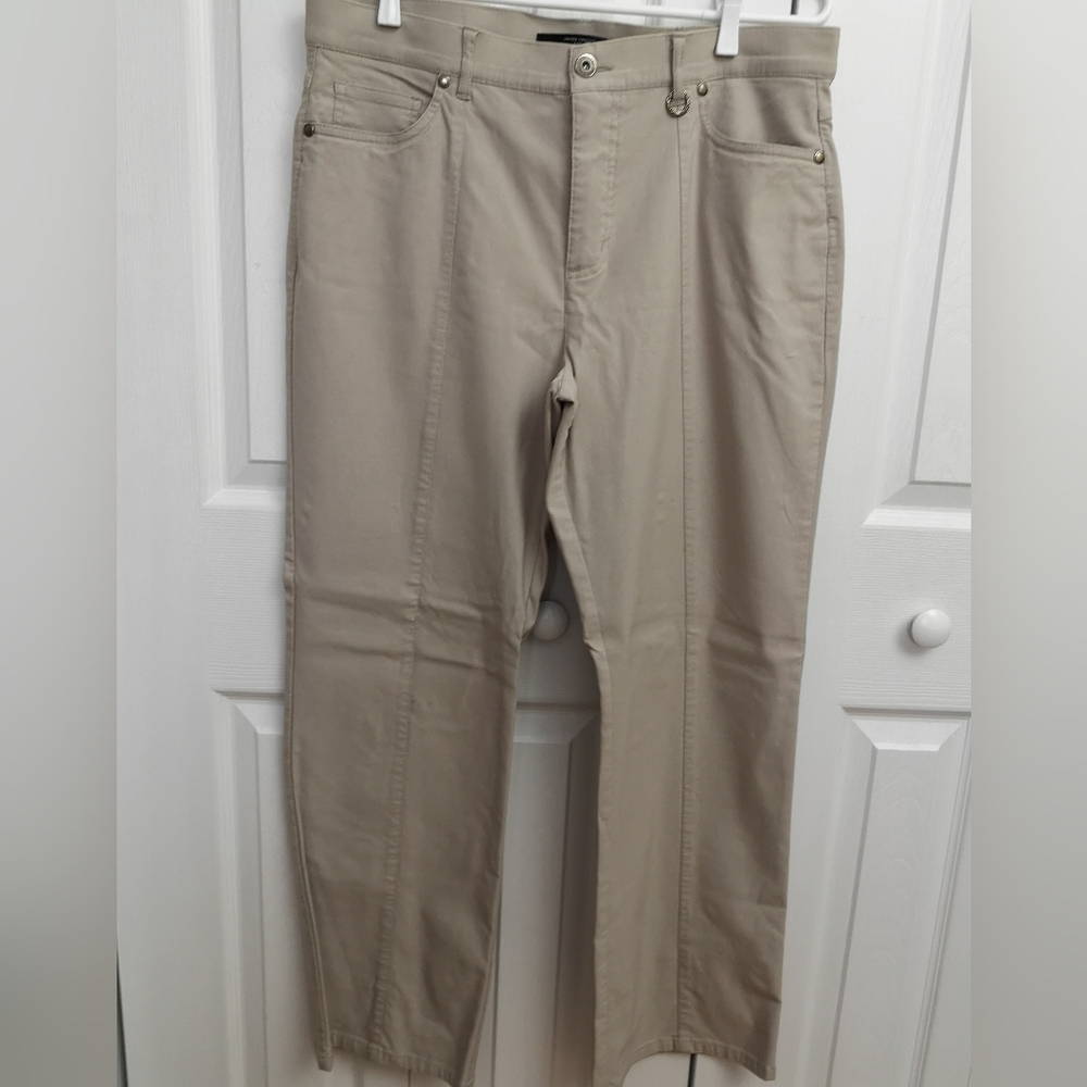 Simon Chang Khaki Denim Bootcut Jeans Women's Size 14